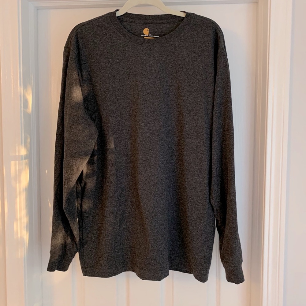 Large Dark Gray Carhartt Loose Fit Long Sleeve